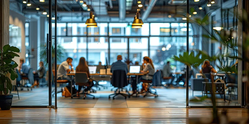 Arbeitsalltag im Büro mit Blick auf den Onlineshop