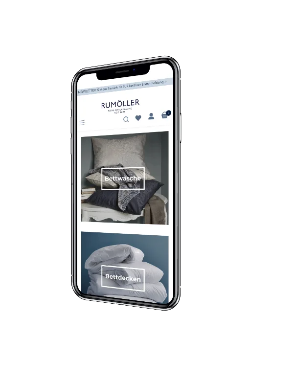 Rumöller Produktseite auf dem Smartphone